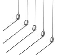 GUNGY 10 Pièces Ressorts de Torsion en Acier Inoxydable Diamètre du Fil 0,8 mm Diamètre Intérieur 6 mm Longueur du Bras 60 mm Angle 90° 2 Tours Rotation Gauche 0,8x6x60 mm