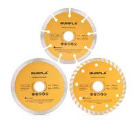 Gunpla Lot de 3 Disques Diamants Lames Diamantée à Tronçonner de Coupe 115mm pour Scie Circulaire Segmentée à Sec et Humide 11,4cm Disque 22 mm avec Bague de Réduction 20 mm pour Carrelage Maçonnerie