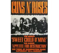 Guns n Roses 4 Affiche murale rétro vintage pour concert rock Format A4