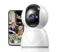 GUOANVISION Caméra de sécurité panoramique/inclinable, caméra domestique WiFi 5G pour moniteur de bébé/caméra d'animal domestique, mise au point automatique et zoom, détection de mouvement, audio