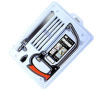 guobinZH Ensemble de Scie à Métaux Mini Scie à Main Bois Set avec HSS Lames Scie en Acier Scies à Main Multifonctions en Métal pour Métal Verre Carrelage Bois Plastique