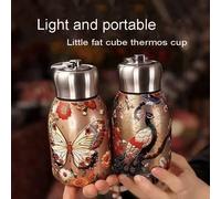 Guochao petit gros Ding 316 tasse Thermos en acier inoxydable avec anneau de traction Simple mode poche Thermos tasse Hydro flacon Koi fish