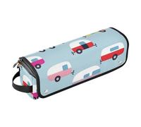 GuoChe Étui de voyage 2 en 1 pour fer à friser avec tapis amovible résistant à la chaleur, organiseur de grande capacité pour fer à friser, fer à lisser, sèche-cheveux plat, camping-car pastel