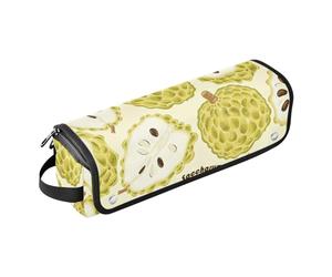 GuoChe Organiseur 2 en 1 pour outils capillaires et tapis résistant à la chaleur avec fermeture éclair double couche pour fer plat, outils chauds et accessoires de soins capillaires, pommes en sucre