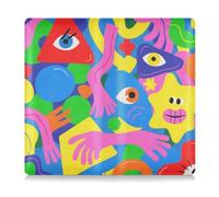 GuoChe Porte-cartes d'immatriculation et d'assurance en cuir haut de gamme pour hommes et femmes, étui portefeuille pour cartes, permis de conduire de documents essentiels, motif graffiti de dessin