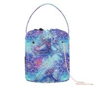 GuoChe Sac de rangement portable bleu à motif flocon de neige et patin à glace pour crochet, accessoire de voyage