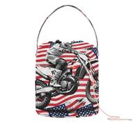 GuoChe Sac de rangement portable pour aiguilles et outils de crochet - Motif drapeau des États-Unis - Pour motocross et enduro