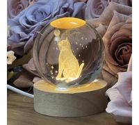 GUOCHENG Boule de Cristal 3D en Forme de Balle de Football - Lampe de Nuit LED, Cadeau pour Fans et Amateurs de Football