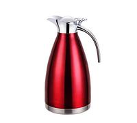 GUOCU Pichet Isotherme Cafetière Isotherme en Acier Inoxydable Thermos café - Double Usage Chaud et Froid,Rouge,1 L（24 Hours Insulation）