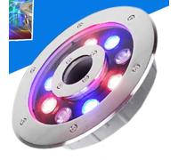 GUODDM Anneau Lumineux Del pour Fontaine - Lampe Submersible Fine pour Piscine, 12 V/24 V IP68 Étanche, Éclairage De Bassin avec Trou Central, Projecteur Del sous-Marin(Yellow,18w(12V))