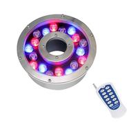 GUODDM Anneau Lumineux LED pour Fontaine - Lampes Submersibles pour Piscine, avec Télécommande, Éclairage sous-Marin Étanche IP68(6W(ac12v))