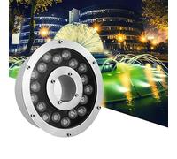 GUODDM Anneau Lumineux LED Submersible pour Fontaine, Étanche IP68, Éclairage Paysager sous-Marin Décoratif, Projecteur sous-Marin RGB 24 V À Changement De Couleur(White,9W)