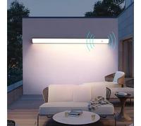 GUODDM Applique Murale LED D'extérieur Allongée À Détecteur De Mouvement - Éclairage Décoratif pour Jardin, Balcon Ou Terrasse - Indice D'étanchéité IP65(Warm Light)