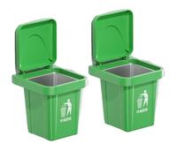 GUODDM Cendrier Extérieur avec Couvercle, Poubelle À Cigarettes Murale, Boîte À Fumer De Bureau avec Panneau De Cigarettes for L'élimination des Mégots De Cigarettes(2PCS Green)