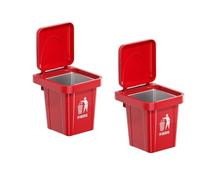 GUODDM Cendrier Extérieur avec Couvercle, Poubelle À Cigarettes Murale, Boîte À Fumer De Bureau avec Panneau De Cigarettes for L'élimination des Mégots De Cigarettes(2PCS Red)