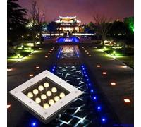 GUODDM Éclairage Paysager LED - Spots Encastrés D'extérieur, Spot Carré 220 V CA, Luminaire De Sol Étanche IP66 pour Jardin Et Cour, Éclairage D'allée Et D'escalier, Installation Facile(White,4W)