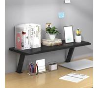 GUODDM Étagère De Bureau À Pince, Étagère De Bureau Polyvalente, Étagère De Rehaussement De Bureau D'ordinateur, pour Accessoires De Table(Black,60cm/24in)