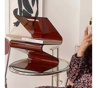 GUODDM Étagère Géométrique, Organiseur De Bureau pour Le Bureau Et La Maison, Solution De Rangement Autoportante pour Le Salon, La Chambre Et Les Espaces De Lecture(Brown)