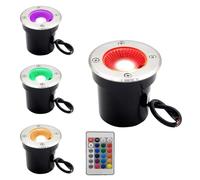 GUODDM Lot De 4 Spots LED De Sol pour Paysage, 3 W, Éclairage D'extérieur Encastrable Basse Tension 12 V/24 V, Spot en Acier Inoxydable Étanche IP67, pour Allée, Terrasse Et Marches(3W(24V))