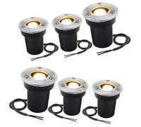 GUODDM Lot De 6 Spots De Sol - Projecteur LED D'extérieur 1 W, Étanche IP67, pour Éclairage De Pavage, Terrasse, Marches, Jardin, Pelouse Et Paysage(Blue,220v(1W))