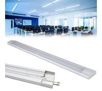 GUODDM Plafonnier LED, Réglette Lumineuse Linéaire 3000/6500K Lumière du Jour, Cache-poussière, pour Garage, Atelier, Bureau, Mur, Cuisine, Abri De Jardin(Warm Light,2ft/20W)