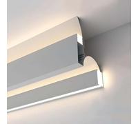 GUODDM Profilé en Aluminium Robuste pour Bande LED Tricolore, Réflecteur Mural sans Fente, Diffuseur De Lumière Suspendu pour Corniche Décorative(White,18m(59.1ft))