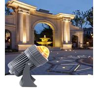 GUODDM Projecteur LED 10 W À Faisceau Étroit, Éclairage Longue Portée Étanche IP65, Projecteur LED Orientable Et Inclinable(Warm White,10W(12V))