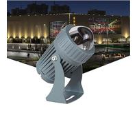 GUODDM Projecteur LED À Faisceau Étroit 10 W, Éclairage Longue Portée Étanche IP65, Orientable Et À Angle Réglable, Idéal pour Les Applications Paysagères Et Architecturales.(Yellow,10W(12V))