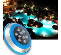GUODDM Projecteur LED sous-Marin - Éclairage De Piscine 12 V CA, Lampe LED Submersible pour Fontaine, Spot Mural Étanche IP68, pour Fontaines Et Bassins (décoration Et Éclairage)(Green,9w)