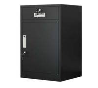 GUODDM Rangement Bureau Caisson De Rangement De Bureau En Métal Avec Tiroir Pour Dossiers Et Étagères Réglables (modèle Mobile Pour Bureau À Domicile)(Black)