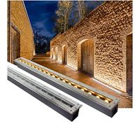 GUODDM Spot LED Encastré Rectangulaire Linéaire for Extérieur, Éclairage De Jardin, Éclairage De Couloir, D'allée, D'escalier, Étanche IP67(Warm White,85-245V(9W))