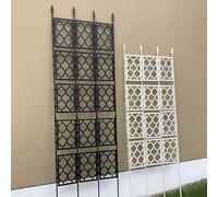 GUOGLZ Treillis Pliable pour Plantes Grimpantes, Treillage en Métal, Garden Plant Trellis Netting 150cm, 190cm, 220cm, 280cm, Conception De Grille PP, Facile À Installer(Black,85 * 150cm)