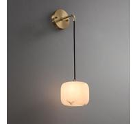 GUOGUOSM Applique Murale en albâtre de Style Industriel Moderne, Douille G9 à Connexion Filaire Fixe, Lampe Murale en marbre, luminaires décoratifs pour Table de Chevet, Coiffeuse ou escalier