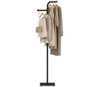 GUOHNHE Porte Manteau, Moderne Portant à Vêtements, 30x30x176 cm, Noir | Portant à Vêtements à Double Colonne, Portemanteau sur Pieds avec Dalles de Roche Lourdes, pour Entrée, Couloir