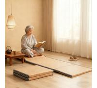 GUOIOOI Matelas de Sol Japonais 2026 épais et Pliable en Fibre de Coco, Tatami Traditionnel Japonais for Chambre d'amis Zen, dortoir, Camping(90x200cm/35x79)
