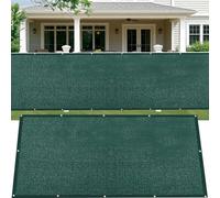 GUOJUN Brise Vue 70 x 410 cm Protection UV, Coupe-Vent, Respirant Cache Vue Balcon, Clôture d'ombrage avec Attaches de Câble Œillets pour Jardin, Balcon, Vert Foncé