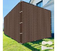 GUOJUN Brise Vue Balcon 150 x 700 cm Protection UV, Coupe-Vent, Respirant Brise Vue Jardin, Filet D’Ombrage avec Attaches de Câble Œillets pour Balcon Jardin Terrain, Brun