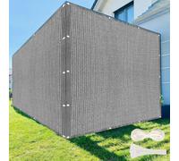 GUOJUN Brise Vue Balcon 150 x 800 cm Protection UV, Coupe-Vent, Respirant Brise Vue Jardin, Filet D’Ombrage avec Attaches de Câble Œillets pour Balcon Jardin Terrain, Gris Clair