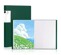 GUOKOFF Lot de 2 Porte-vues A3 40 Pochettes, pour Bureau école, Vert