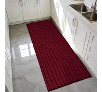 GUOLIXIA Paillasson D'Intérieur 95 x 120 cm Douces Absorbantes Tapis D'Entrée Lavable Facile à Nettoyer pour Entrée, Couloir, Chien, Rouge
