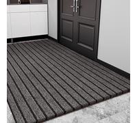 GUOLIXIA Paillasson Exterieur Entree 50 x 75 cm pour Une Entrée Propre Tapis Antidérapant et Anti Poussière Facile à Nettoyer Chambre, Cuisine, Couloir, Gris