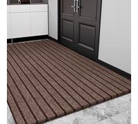 GUOLIXIA Paillasson Exterieur Entree 70 x 95 cm pour Une Entrée Propre Tapis Antidérapant et Anti Poussière Facile à Nettoyer Chambre, Cuisine, Couloir, Brun