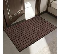 GUOLIXIA Paillasson Interieur Entree 95 x 120 cm Enlève Salissures Tapis de Sol Antidérapant Facile à Nettoyer pour Entrée, Couloir, Chien, Brun