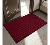 GUOLIXIA Paillasson Interieur Entree 95 x 120 cm Enlève Salissures Tapis de Sol Antidérapant Facile à Nettoyer pour Entrée, Couloir, Chien, Rouge