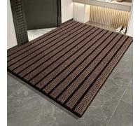 GUOLIXIA Tapis Anti Salissures 70 x 95 cm Antidérapant Entretien Simple Paillasson Extérieur Antidérapant Dos en TPE Durable et pour Entrée, Couloir, Chien, Brun