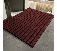GUOLIXIA Tapis Anti Salissures 70 x 95 cm Antidérapant Entretien Simple Paillasson Extérieur Antidérapant Dos en TPE Durable et pour Entrée, Couloir, Chien, Rouge