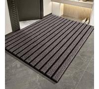 GUOLIXIA Tapis Anti Salissures 70 x 95 cm Antidérapant Entretien Simple Paillasson Extérieur Antidérapant Dos en TPE Durable et pour Entrée, Couloir, Chien, Gris