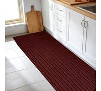 GUOLIXIA Tapis Anti Salissures 95 x 120 cm Antidérapant Entretien Simple Tapis D'Entrée Antidérapant Facile à Nettoyer Chambre, Cuisine, Couloir, Rouge
