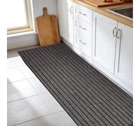 GUOLIXIA Tapis Anti Salissures 95 x 120 cm Antidérapant Entretien Simple Tapis D'Entrée Antidérapant Facile à Nettoyer Chambre, Cuisine, Couloir, Gris