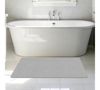 GUOLIXIA Tapis de Bain en Pierre 70 x 95 cm Fort Pouvoir Absorbant Diatomite Stone Bath Mat Décoratif Lavabl pour Salle de Bain, Douche, Baignoire, Gris Clair